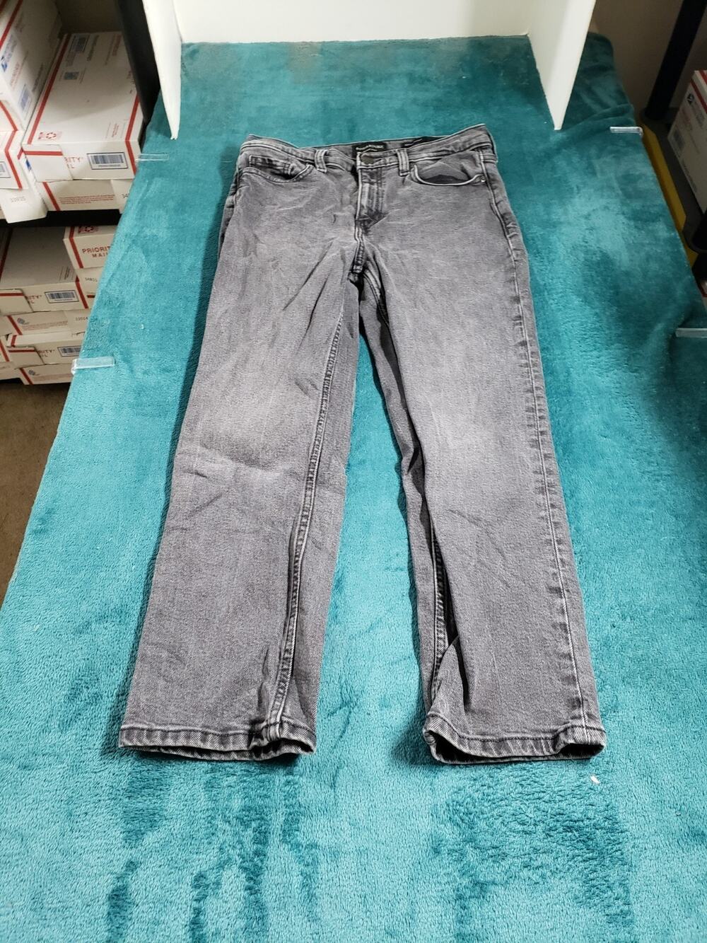 Banana Republic Jeans Size 28 Petite Women Black Pant Stretch High Rise Straight